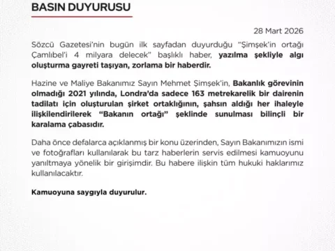 Bakan Şimşek’e yönelik karalama iddiaları